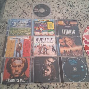 Lot of 10 Movie Soundtrack CDs Titanic Twilight Mamma Mia South Park + More